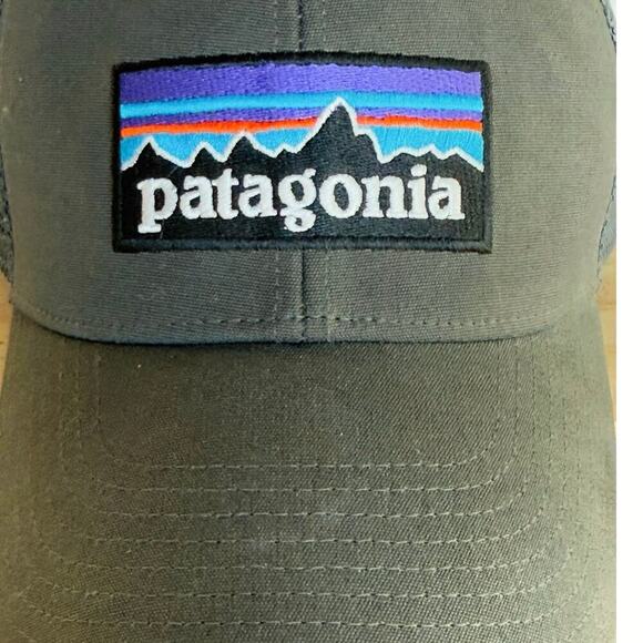 Patagonia Trucker Hat Adult Adjustable Snapback Gray Baseball Cap Outdoor Hiking - Picture 2 of 7